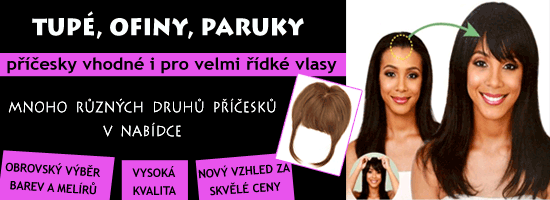 culík, příčeskek tupé, ofiny, paruky